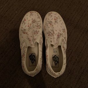 floral slip on vans